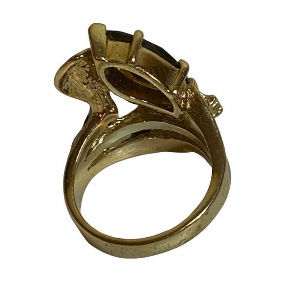Gold plated Flower Design Ring - Picture 5 of 7